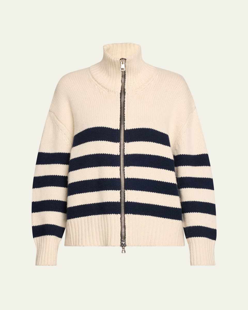 The Morgan Striped Cashmere Cardigan